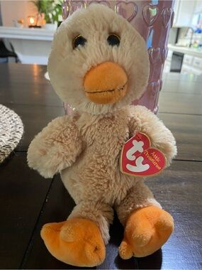TY Debbie Plush Bear in Light Tan Fur